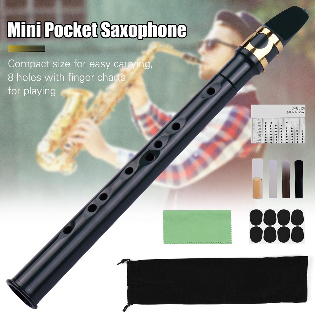 Hộp Đựng Miếng Đệm Ngón Tay 8 Lỗ Mini Bằng Nhựa ABS Kèm Miệng Thổi Chuyên Dụng Cho Kèn Saxophone