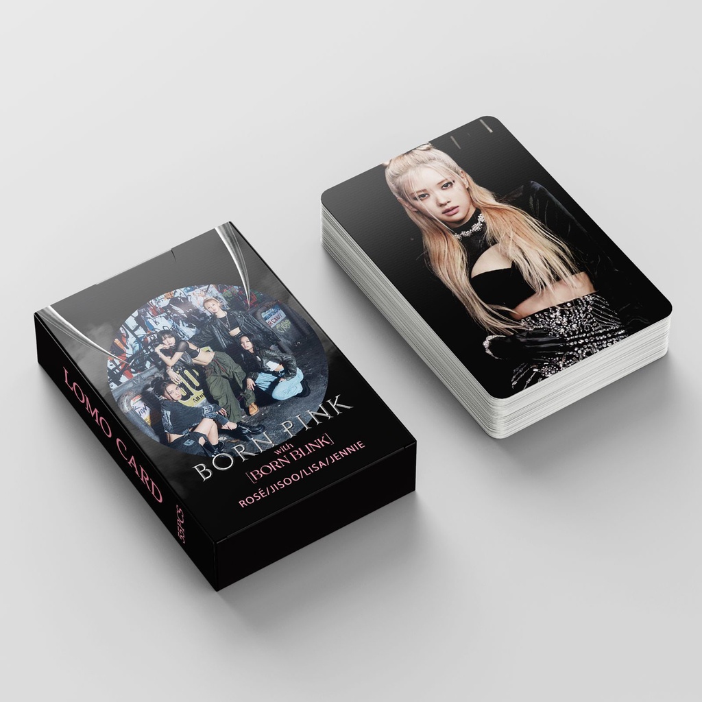 Thẻ Lomo card BlackPink bo góc BORN PINK Đen Shut Down Album Thần Tượng Kpop