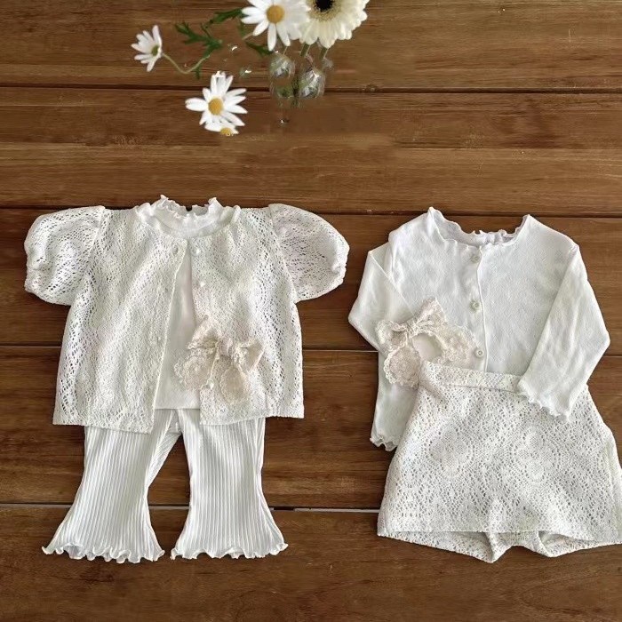 Quần Dài Ống Loe Màu Trơn Họa Tiết Kẻ Sọc Thời Trang Xuân Hè Cho Bé Gái