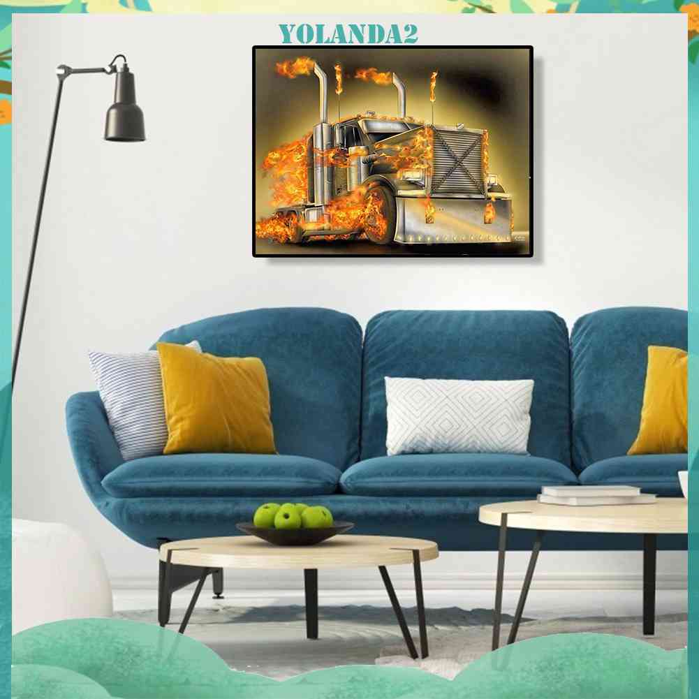 Tranh Đính Đá Kim Cương Toàn Bộ 5D DIY Hình Vẽ Xe Hơi