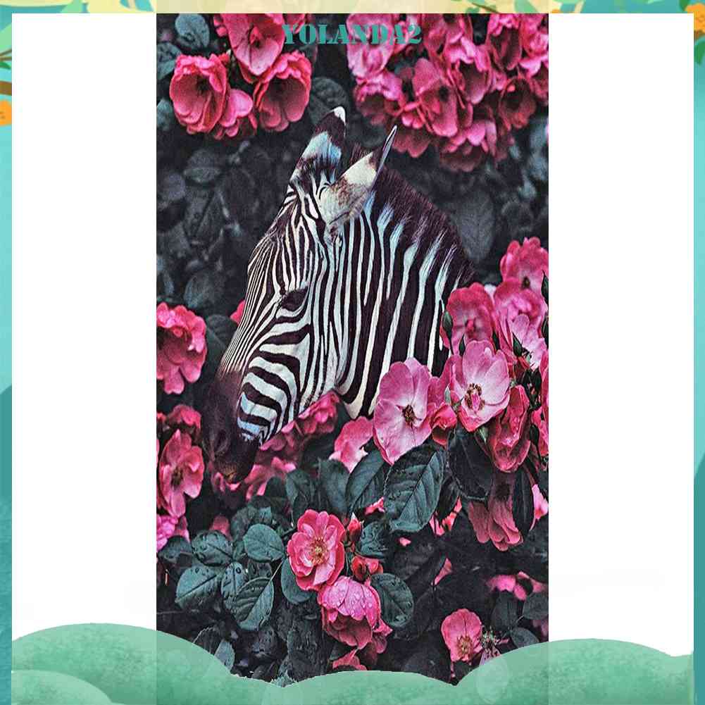 Tranh Đính Đá Kim Cương Toàn Bộ 5D DIY Hình Vẽ Ngựa Vằn