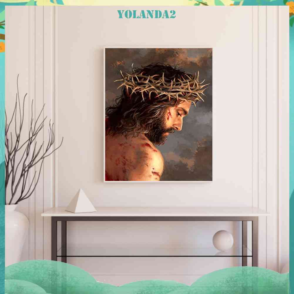 Tranh Đính Đá Kim Cương Toàn Bộ 5D DIY Hình Chúa Jesus