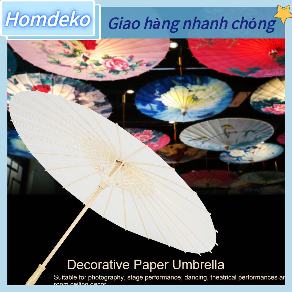 Homdeko Giấy Trắng Dù Trang Trí Cưới Cô Dâu Tiệc Hình Chống Đỡ Tự Làm Tranh Tay