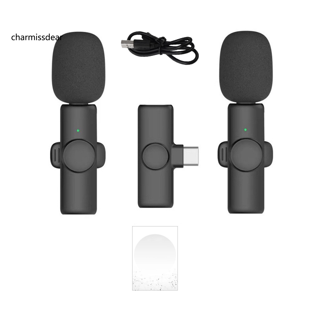 Bộ 2 Micro Không Dây Mini Type-C Chuyên Dụng Để Phát Trực Tiếp