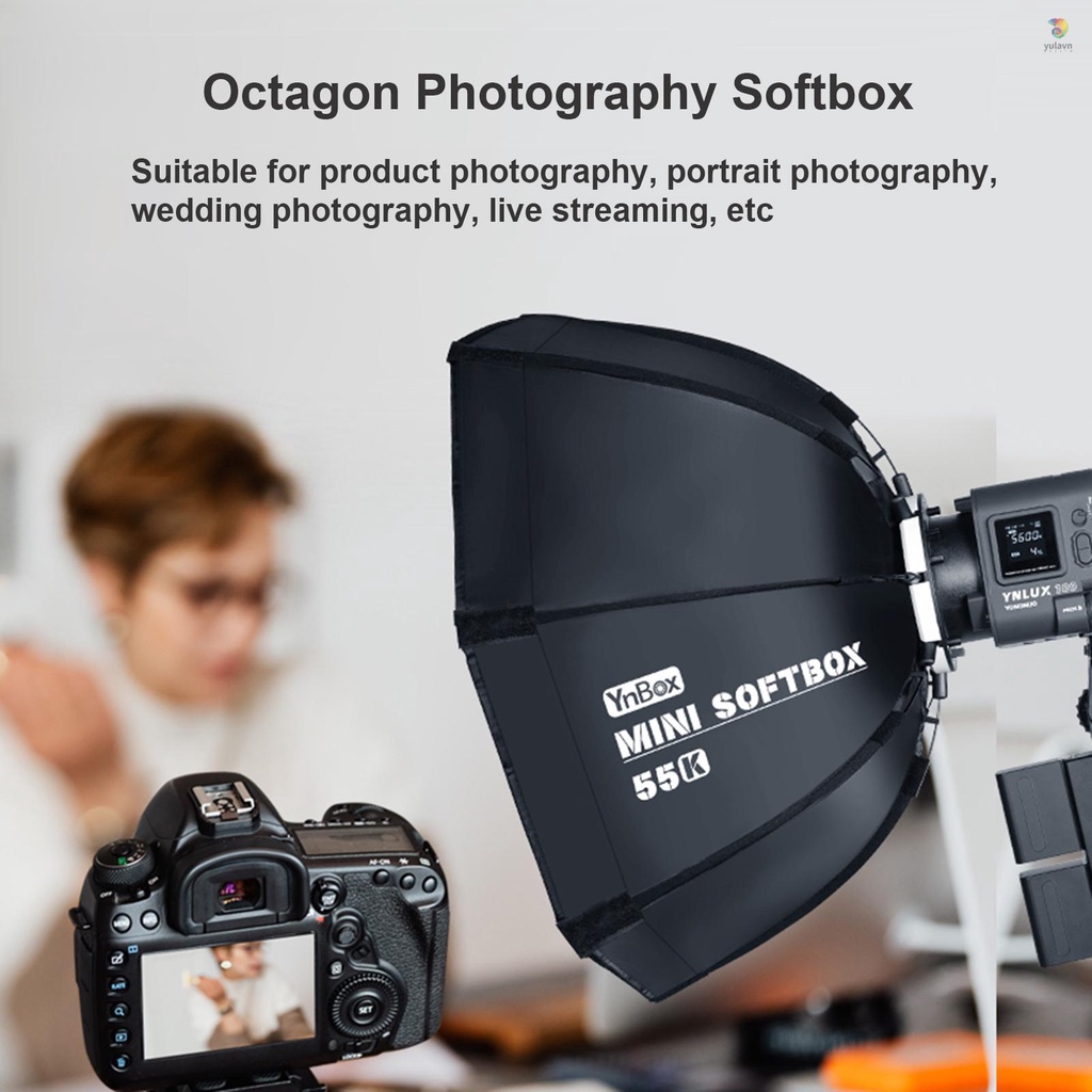 Hộp Khuếch Tán Ánh Sáng YONGNUO 55K 55cm / 22in Octagon Có Thể Tháo Rời Cho YONGNUO YNLUX100 / YNLUX100 Pro