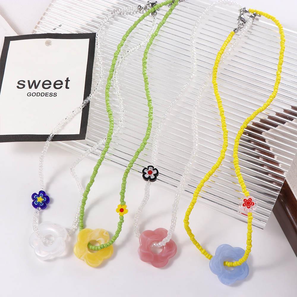 Vòng cổ Hạt Gạo Nhiều Màu Độc Đáo Phong Cách Hàn Quốc Y2K