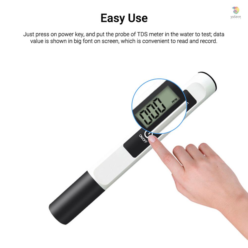 Bút Kiểm Tra Nước Kỹ Thuật Số TDS 0-9990Pm Chuyên Dụng Cho Bể bơi