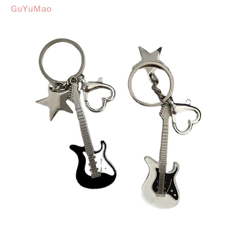 Móc Khóa Hình Đàn Ghita / Ngôi Sao / Trái Tim Thời Trang Cho Nam Và Nữ