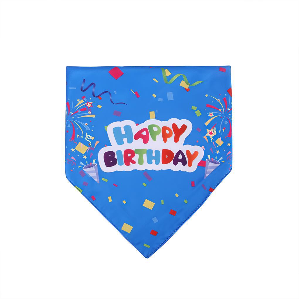 Bộ Phụ Kiện Trang Phục Sinh Nhật Gồm Mũ + Yếm Ăn + Cờ Trang Trí Dành Cho Thú Cưng