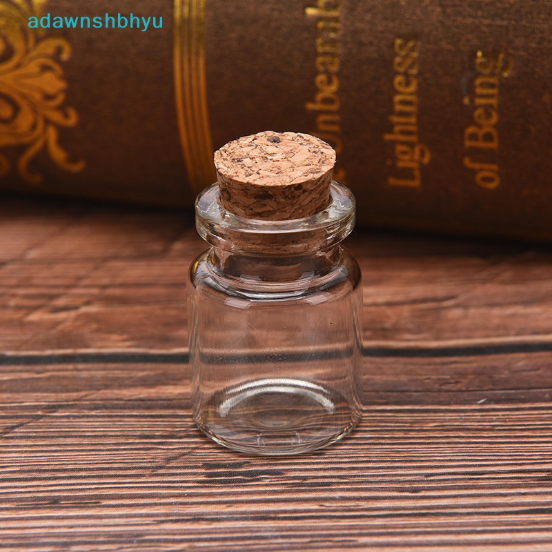 Set 10 Lọ Điều Ước Mini Bằng Thủy Tinh Có Hạt Nút Bần Dùng Để Trang Trí DIY