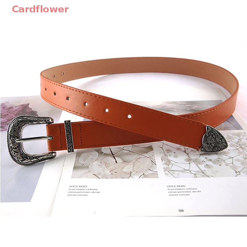 Thắt Lưng Da Pu Màu Đen Phong Cách Boho Cổ Điển Cho Nữ