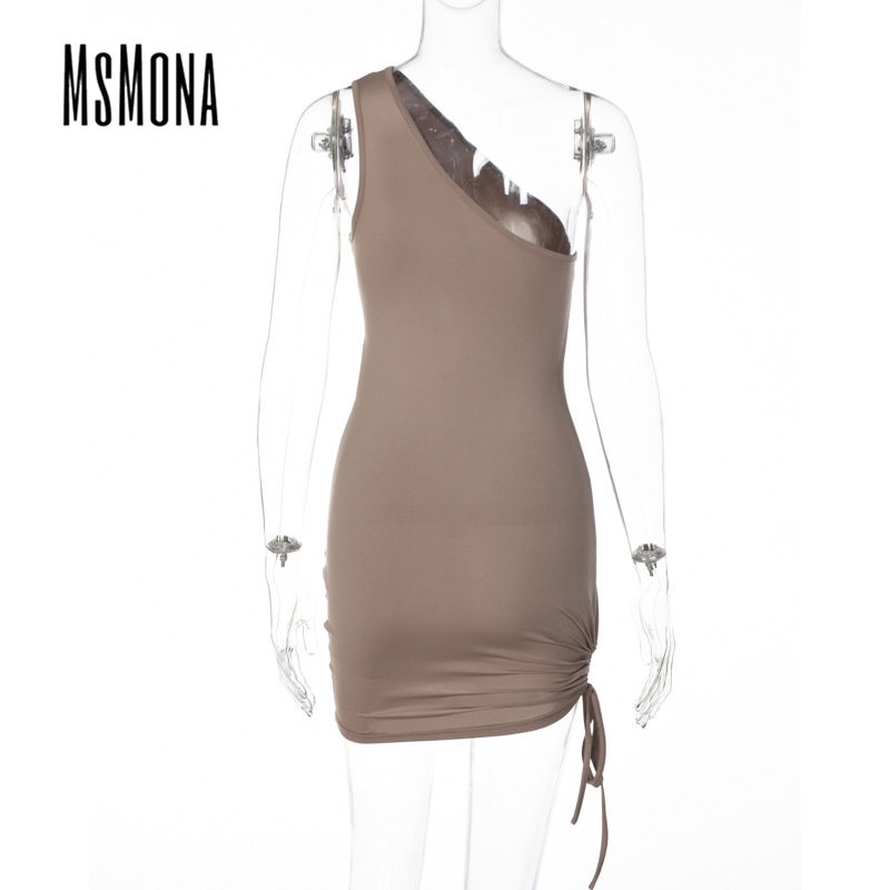 Đầm Mini Cổ Tròn Không Tay Hở Lưng Màu Trơn Thời Trang 2023 Cho Nữ