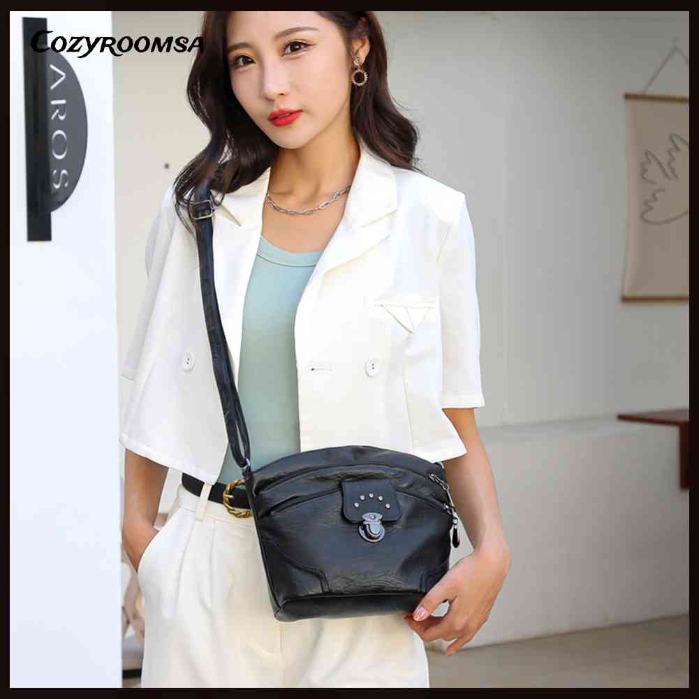 Túi Đeo Chéo Da PU Mềm Thanh Lịch Cho Nữ