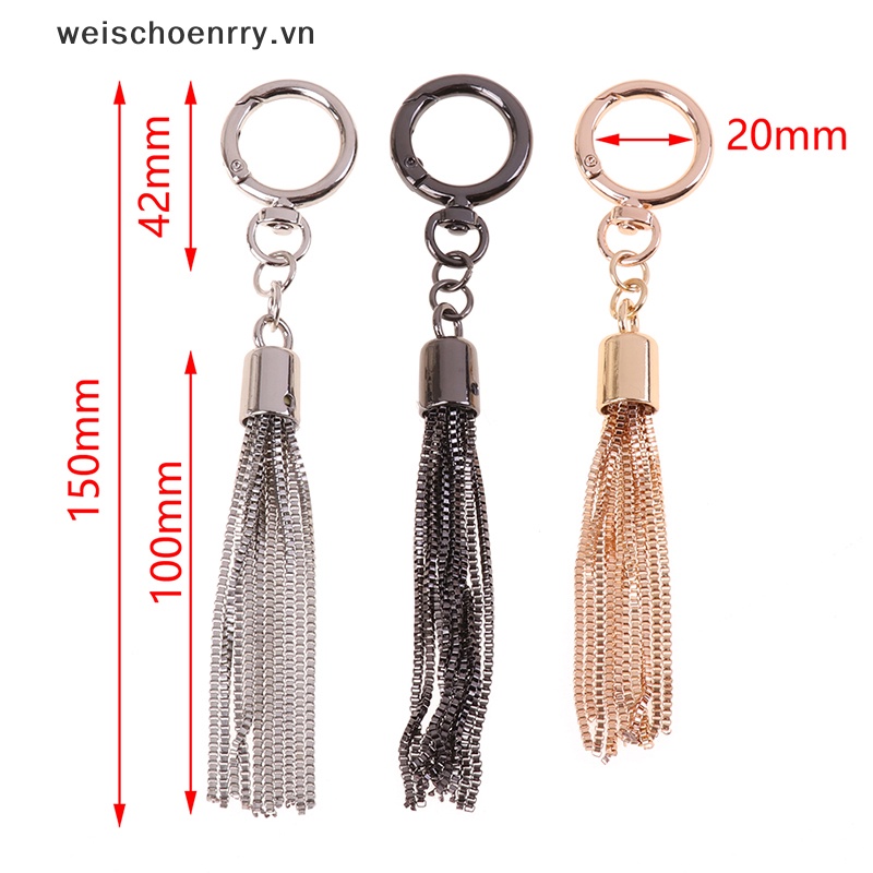 Móc Khóa Gắn Túi Xách Dạng Dây Tua Rua Độc Đáo