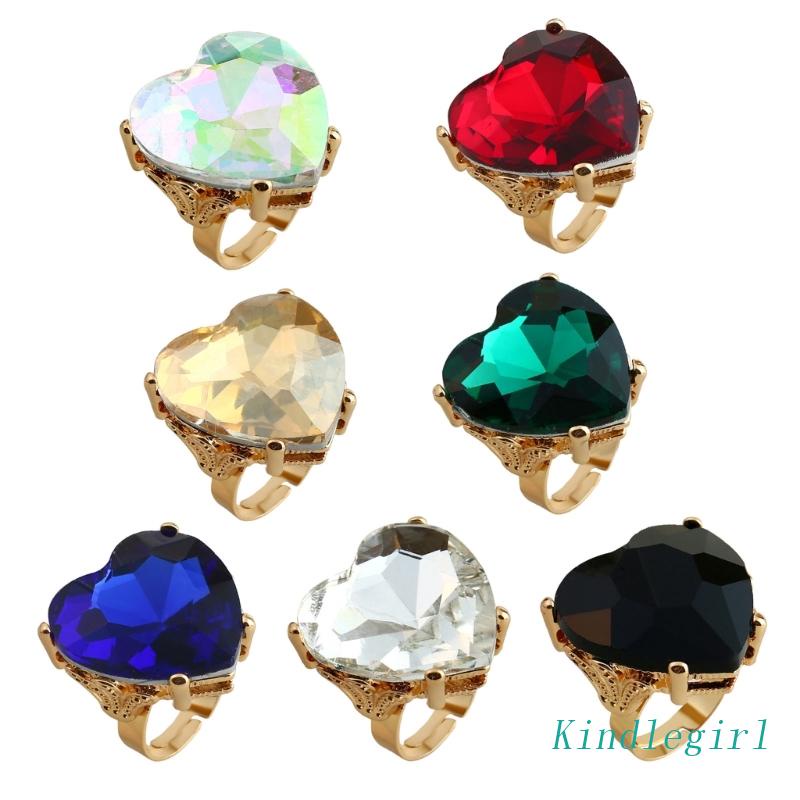 Nhẫn Hở Hình Trái Tim Bằng Hợp Kim Có Thể Điều Chỉnh Kích Cỡ