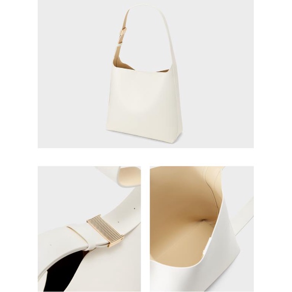 Charles and Keith CK2-40270966-1 Túi tote Đeo Vai Dung Tích Lớn Thiết Kế Đơn Giản Cho Nữ