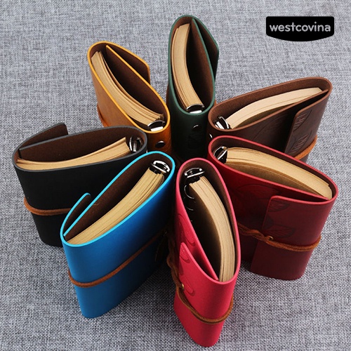 [COD]♪Sổ Tay Bìa Giả Da Họa Tiết Lá Cây Đẹp Mắt Tiện Dụng