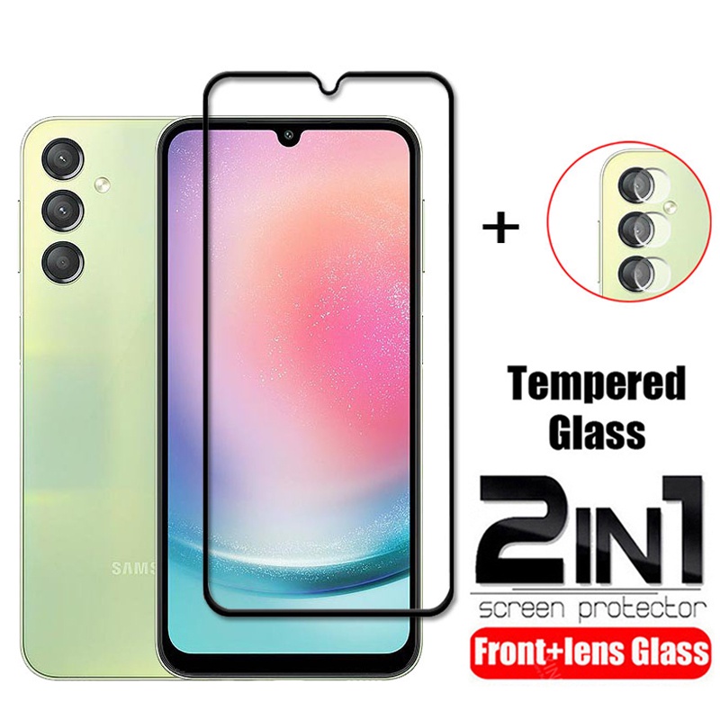 Kính Cường Lực 2 Trong 1 Bảo Vệ Toàn Màn Hình Cho Samsung Galaxy A24 4G M14 5G 2023 SamsungA24 A 24 M 14