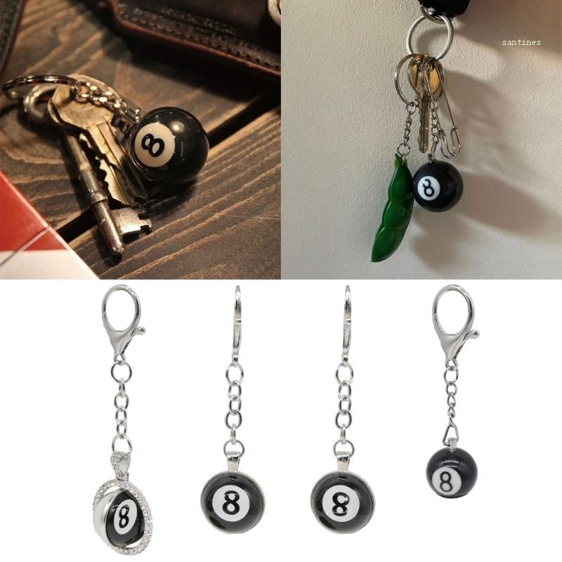 Móc Khóa Mặt Kính Hình Số 8 May Mắn Dành Cho Nam Nữ