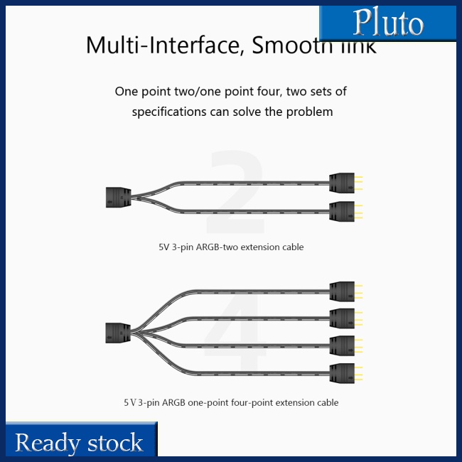 Mới Dây Cáp Chia Cổng Quạt 5v 3-pin ARGB Cho Bo Mạch Chủ ARGB