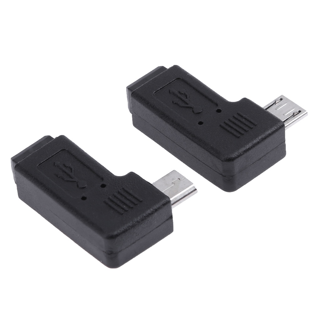 Set 2 Đầu Nối Chuyển Đổi 90 Độ Mini USB Female Sang Micro USB Male