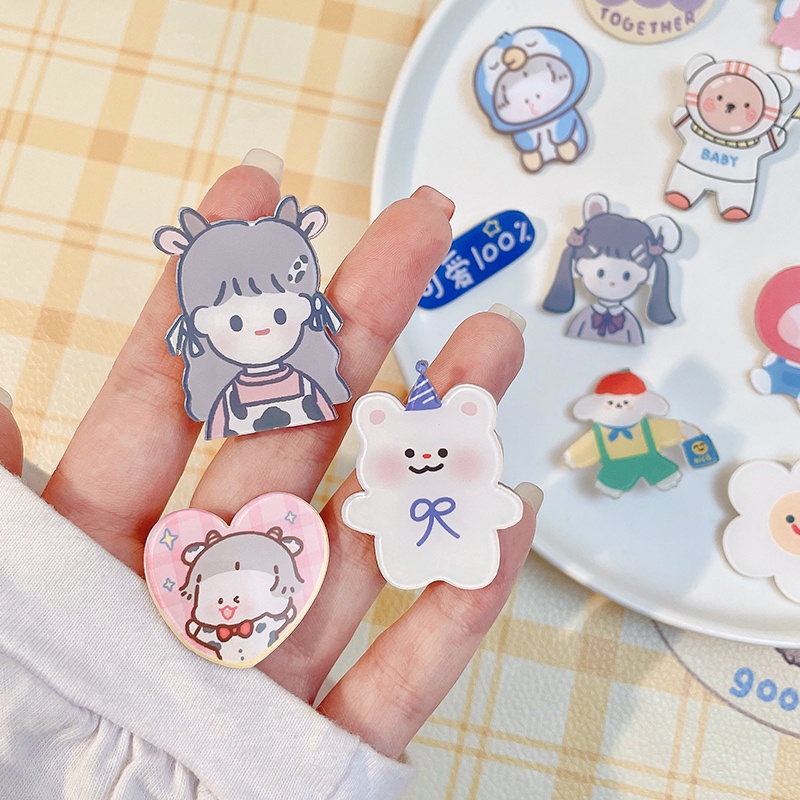 Set 5 Ghim Cài Áo Họa Tiết Hoạt Hình Đáng Yêu