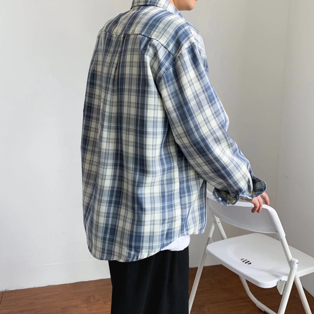 Áo Sơ Mi Tay Dài Cổ Vuông Phối Màu Đơn Giản Thời Trang Mùa Hè Cho Nam