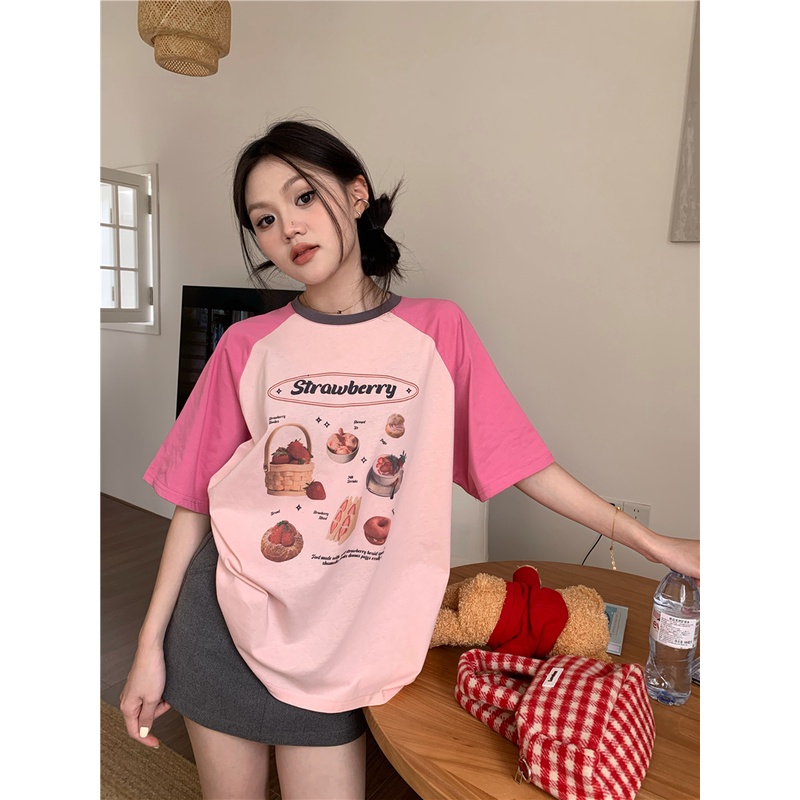 Áo Thun Ngắn Tay In Họa Tiết Thời Trang Mùa Hè