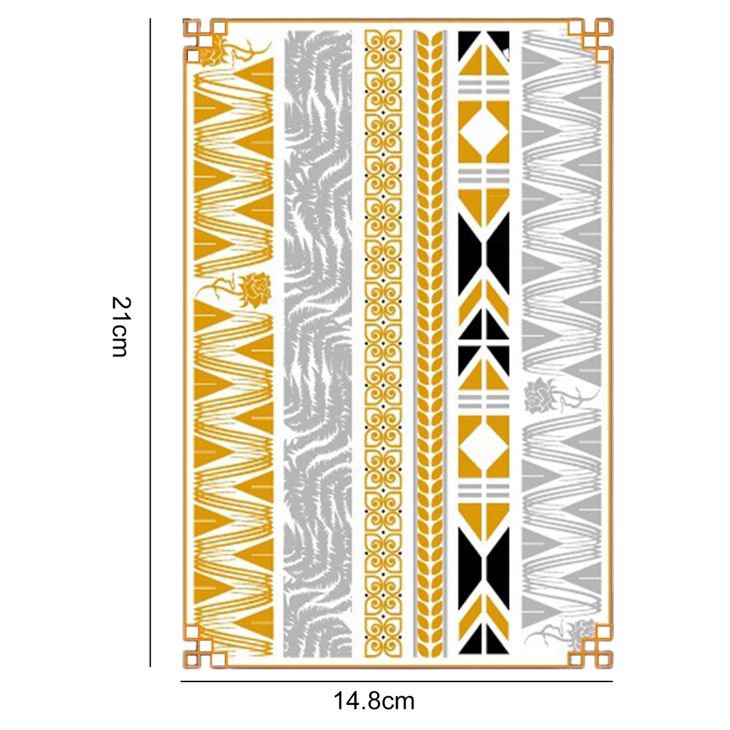 Hình Xăm Dán Kim Loại Ánh Đồng Không Phai Màu An Toàn Có Thể Tháo Rời Cho Cánh Tay / Toàn Thân