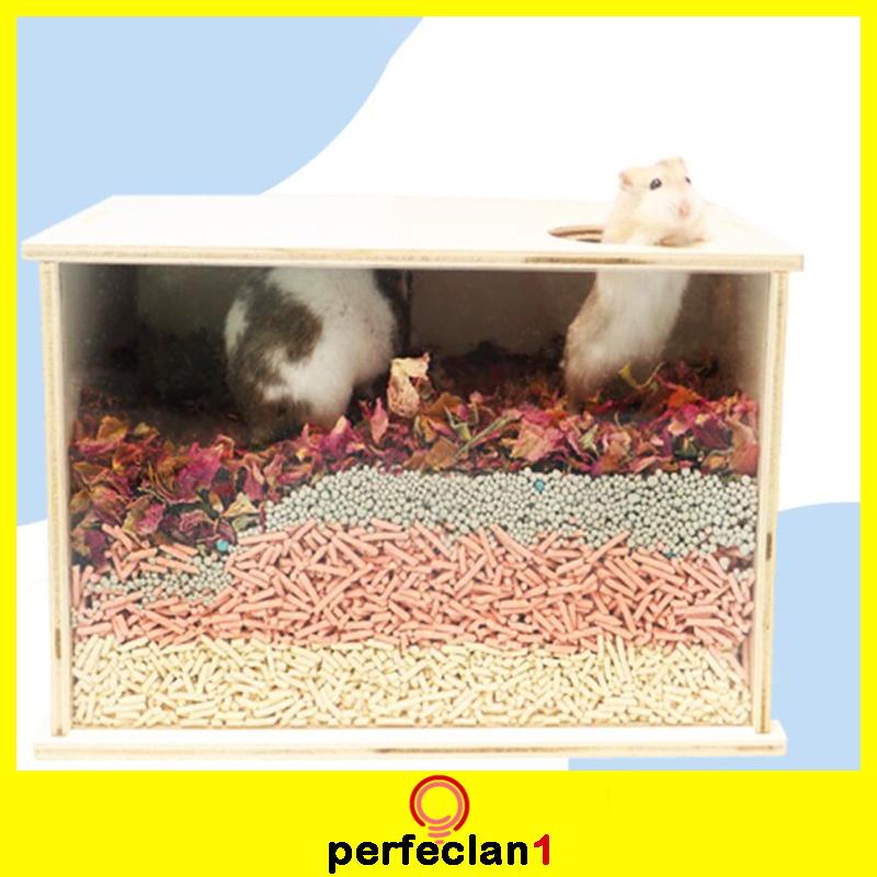Hộp Tắm Bằng Gỗ Đào Phòng Tắm Cho Chuột Hamster Chinchilla