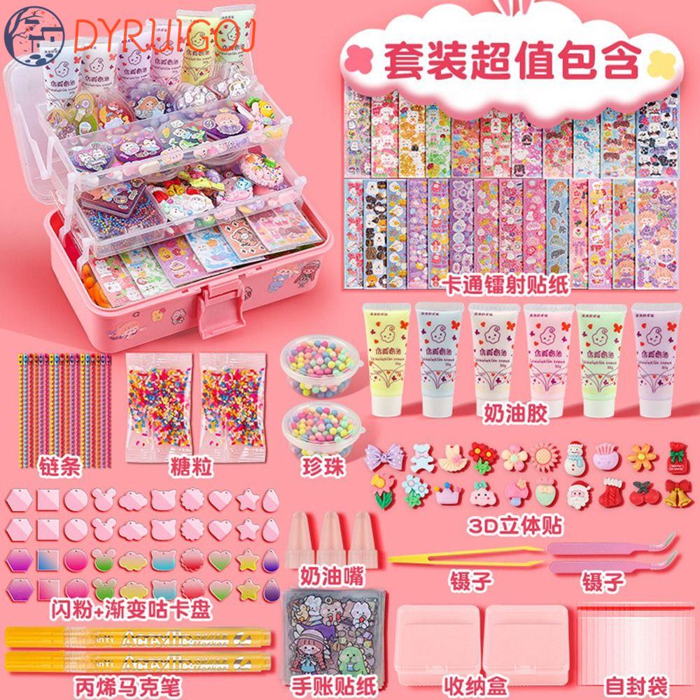 Bộ Miếng Dán Hộp Đựng Thẻ / Móc Khóa DIY Hình Goo Guka Dễ Thương