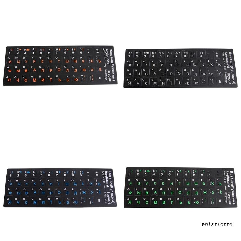 Đề Can PVC Màu Đen In Chữ Tiếng Nga Dán Bàn Phím Máy Tính