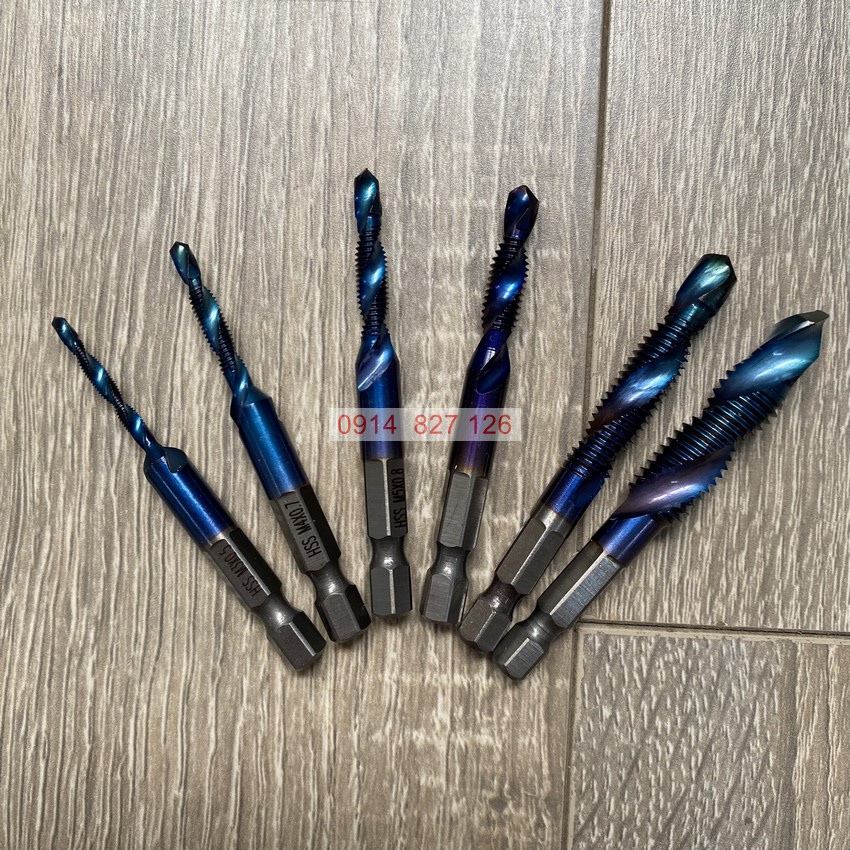 Bộ 6 mũi khoan Taro ren KAPUSI Japan, cỡ từ M3-M10 thép cao cấp HSS, Bh 12 tháng Kouritsu Official Store