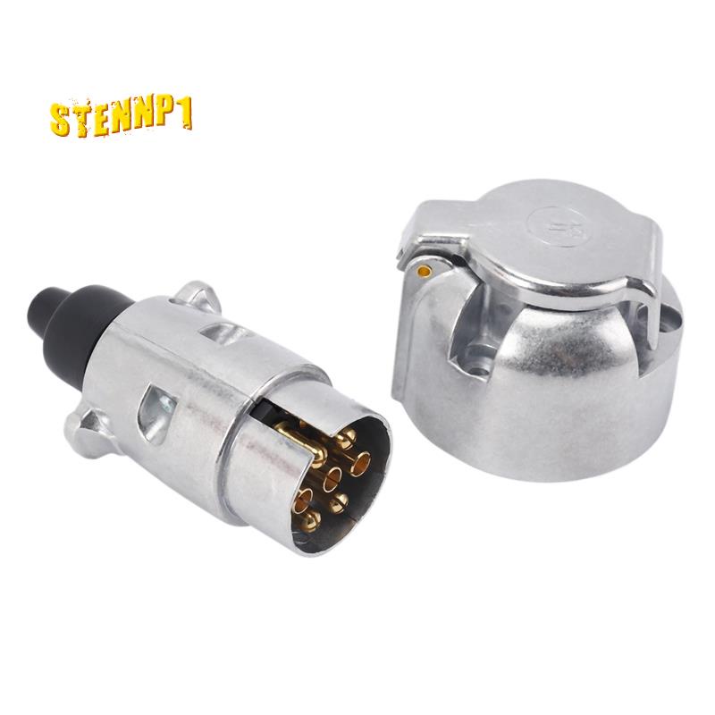 Đầu Nối 7 Pin Rv 12V Towing Towing 7Pin Bằng Kim Loại Cho Xe Kéo