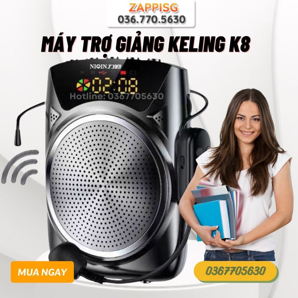 Máy Trợ Giảng Không Dây UHF - KAW K8, Bluetooth 5.0 - Hàng chính hãng