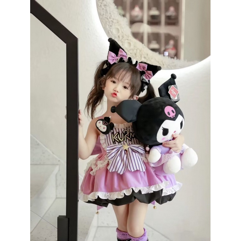 Đầm Hai Dây Mỏng In Hoạt Hình Phong Cách Lolita Xinh Xắn Cho Bé Gái