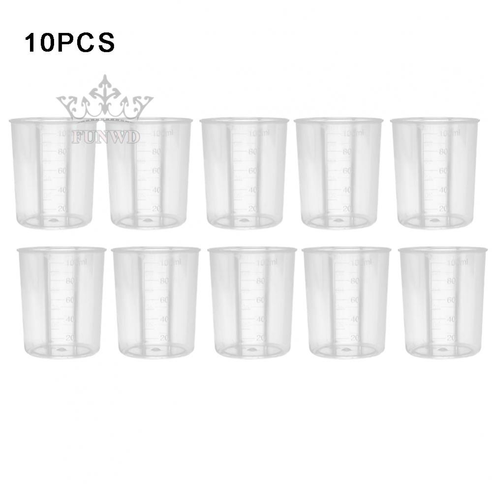 Gói 10 Cốc Đo Lường Trong Suốt Cỡ Nhỏ Tiện Dụng