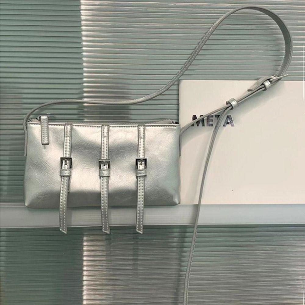 Túi Xách Đeo Vai Phong Cách Thời Trang Đường Phố Hàn Quốc|Túi Đeo Chéo Đựng Son Môi Chất Liệu Da PU Sức Chứa Lớn Nhiều Màu Sắc