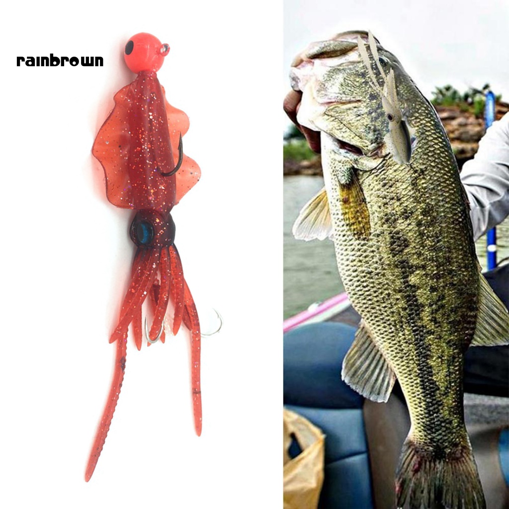 Mồi Câu Cá Giả Hình Bạch Tuộc Dạ Quang 13cm 25g Không Dễ Vỡ Tự Nhiên