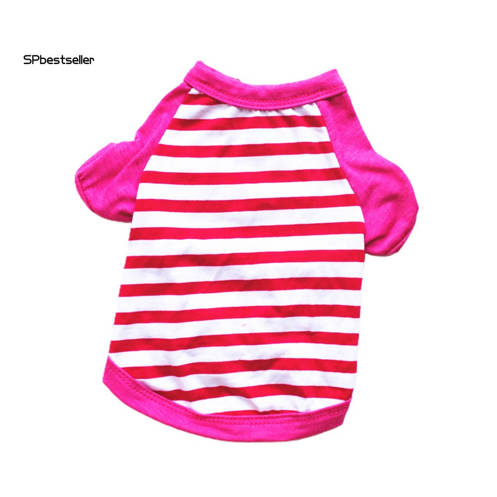 Áo Thun Họa Tiết Kẻ Sọc Thoáng Khí Thời Trang Mùa Hè Xinh Xắn Cho Cún Cưng
