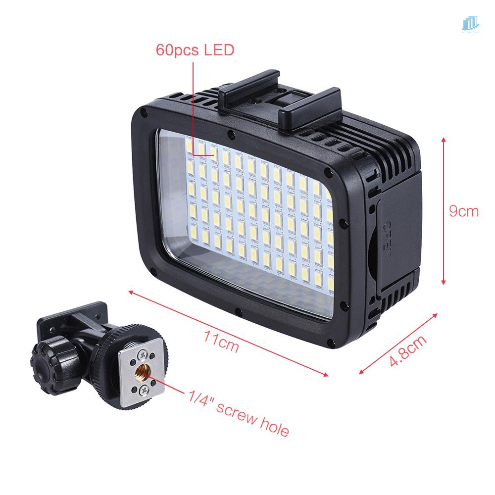 ANDOER Bộ 60 Đèn LED 1800LM 3 Chế Độ 40m 5500K Siêu Sáng Chống Thấm Nước Chuyên Dụng Cho 10 Xiaomi Yi SJCAM Action Cam &amp; for