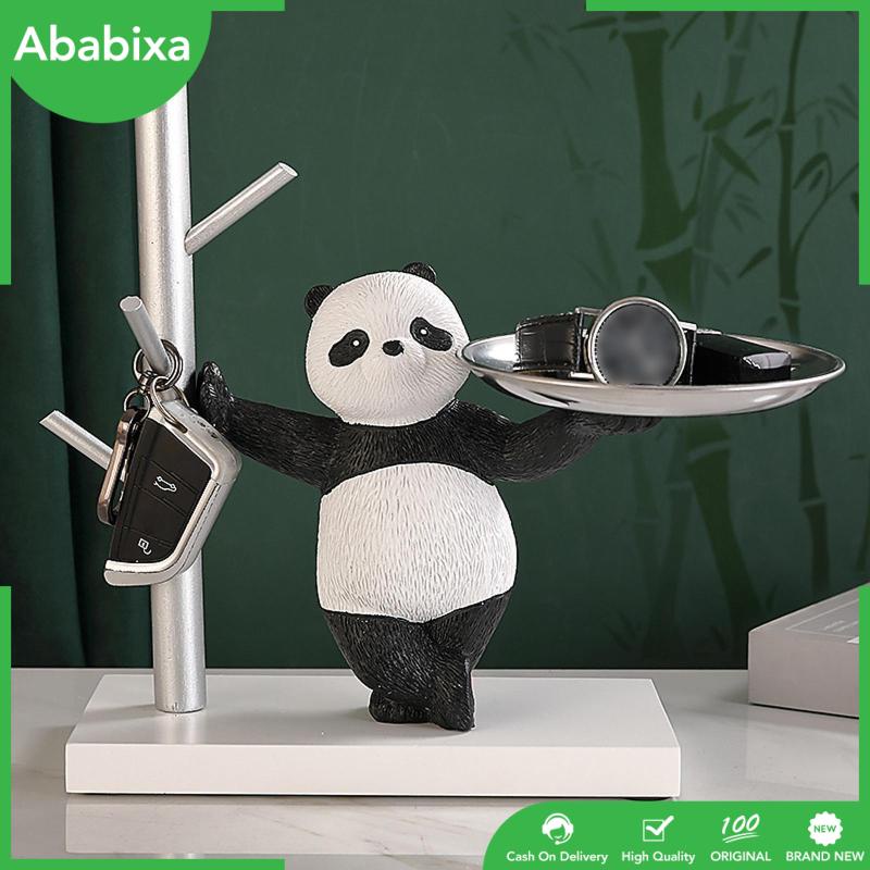 [Ababixa] Giá Đỡ Trưng Bày Tượng Gấu Trúc Bằng Nhựa Resin Để Bàn Có Móc Treo Trưng Bày Cho Văn Phòng / Phòng