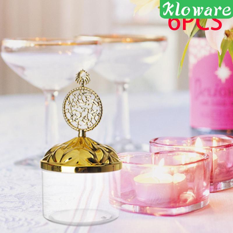 Set 6 Hũ Đựng Kẹo Có Nắp Đậy Dùng Cho Sinh Nhật