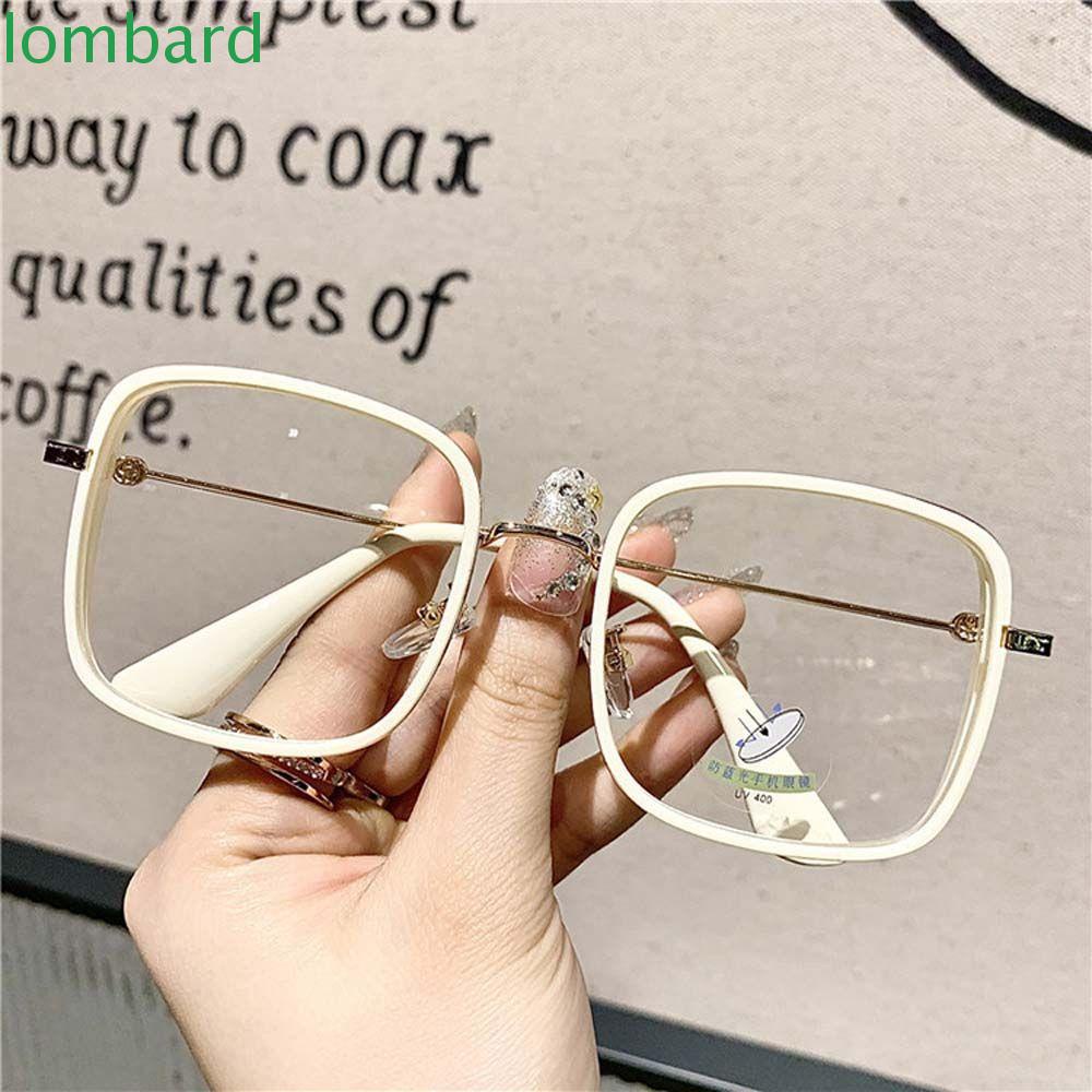 Mắt Kính Chống Ánh Sáng Xanh Tròng Lớn Trong Suốt Thời Trang Cho Nam Và Nữ