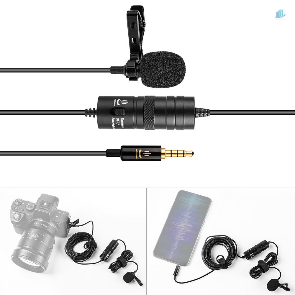 Micro Lavalierinone Chuyên Nghiệp Giắc Cắm 3.5mm 6M Với Kính Chắn Gió 6.35mm Cho iPhone 6 / 6P Samsung Huawei Laptop