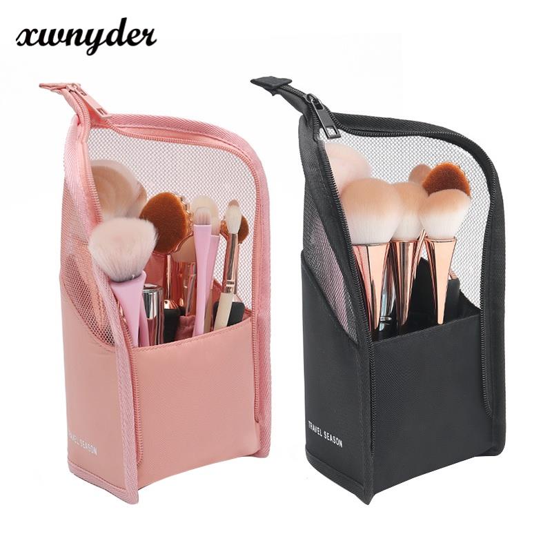 1 Túi Đựng Mỹ Phẩm / Đồ Trang Điểm Khóa Kéo Màu Trong Suốt Cho Nữ