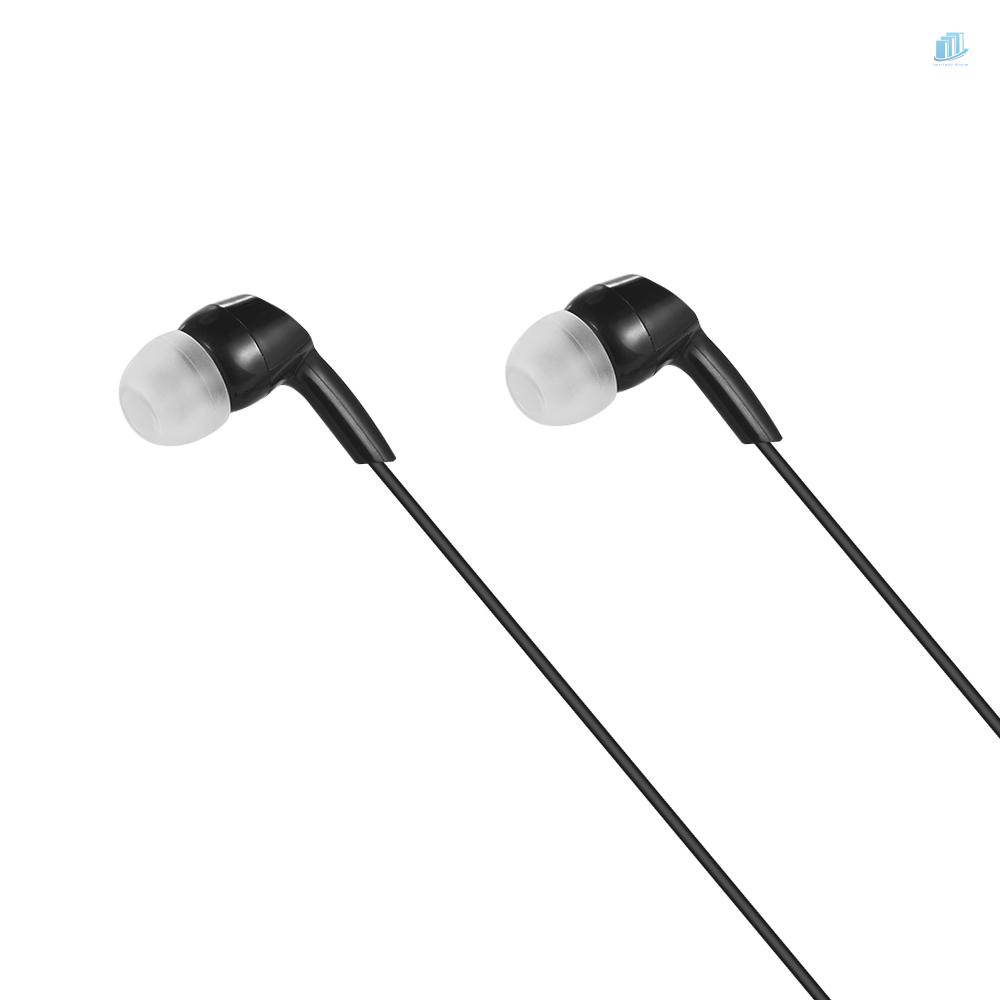 Tai Nghe Nhét Tai Có Dây 3.5mm Màu Đen Dành Cho Điện Thoại Thông Minh / Máy Tính Bảng / Laptop