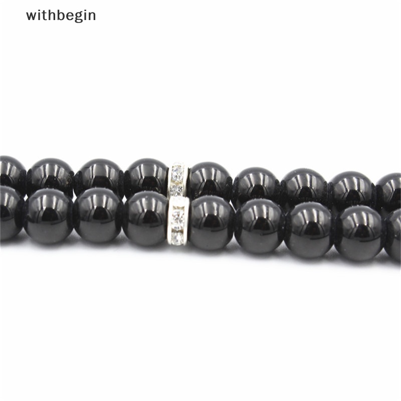 Vòng Tay Chuỗi Hạt Pha Lê 8mm Phối Tua Rua Phong Cách Hồi Giáo