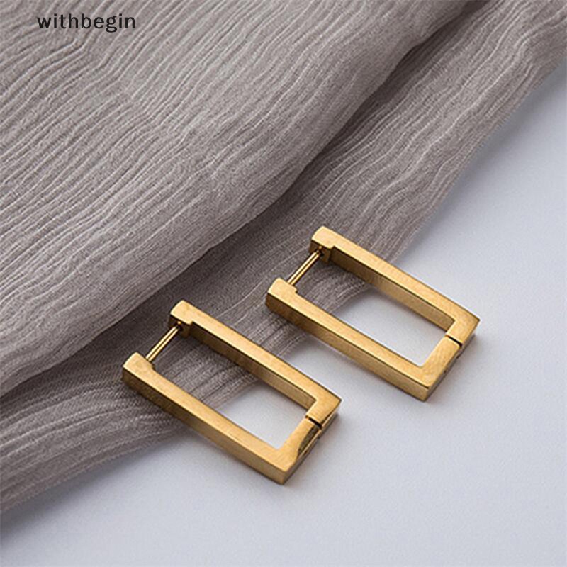 1 Đôi Bông Tai Hợp Kim Hình Vuông / Chữ Nhật Độc Đáo Thời Trang Cho Nữ