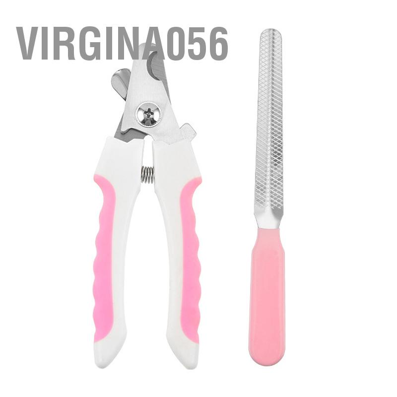 Virgina056 Kéo Cắt Móng Cho Thú Cưng Bằng Thép Không Gỉ Chân Làm Đẹp Chải Lông Dụng Cụ Chó Với Dũa Mèo